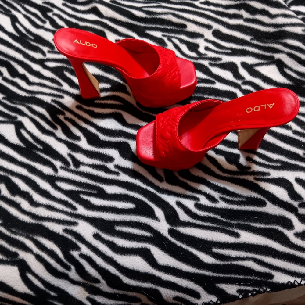 Aldo, Red   slip-on stilettos
